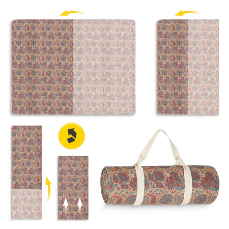 Piknik- és strandtakaró, 200 x 150 cm, keleti minta