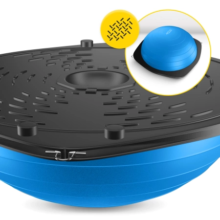 Egyensúlyozó félgömb gumis expanderrel, kék