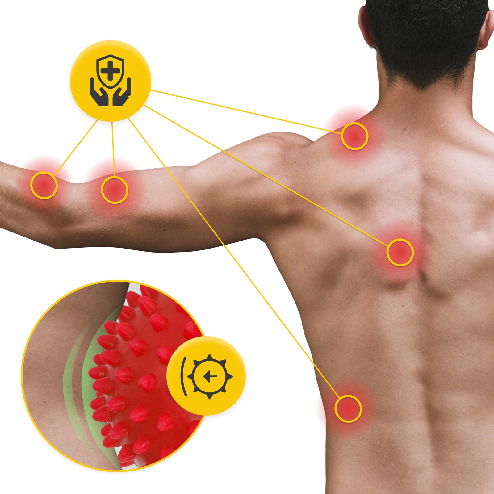 podwojna pileczka do masazu sensoryczna orzech antystresowa