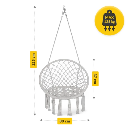 BOHO kerti hinta, szürke