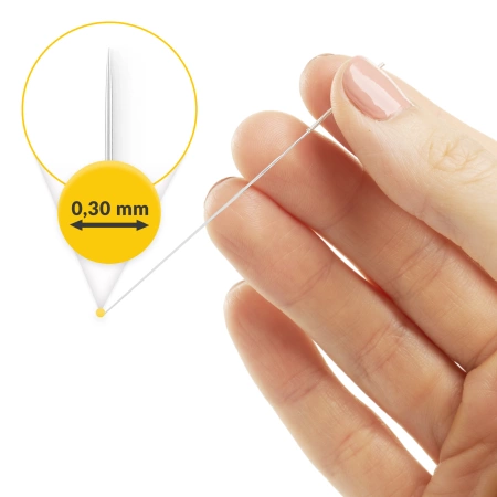 Vezetővel rendelkező akupunktúrás tűk, 100 db, 0,3 x 100 mm