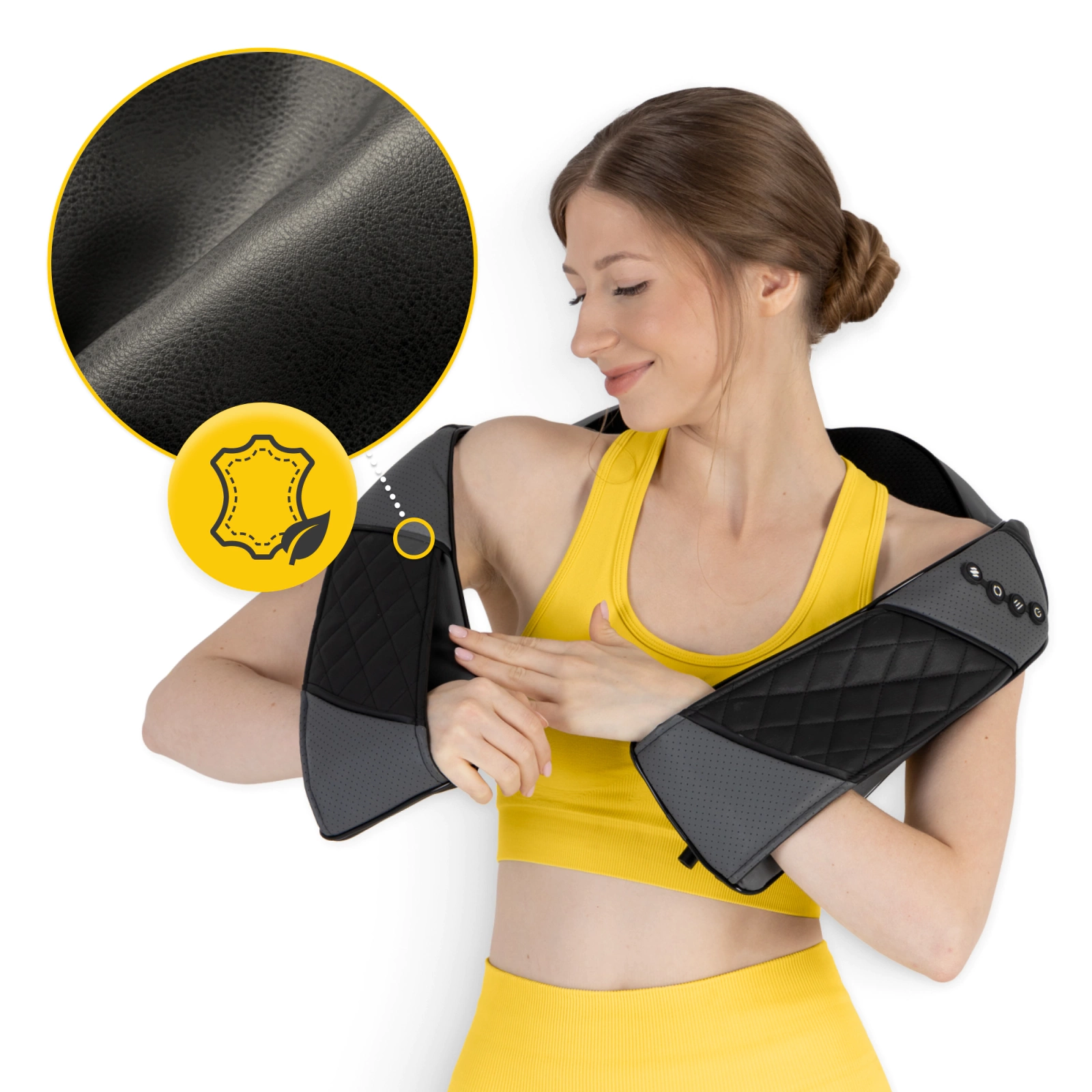 pas masujacy kark cialo shiatsu luxury+ ramiona plecy rozgrzewajacy