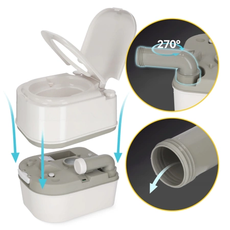 Hordozható WC, 24 l