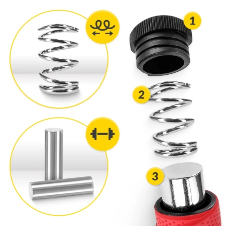 Súlyozott boksz ugrálókötél, 3 m, piros