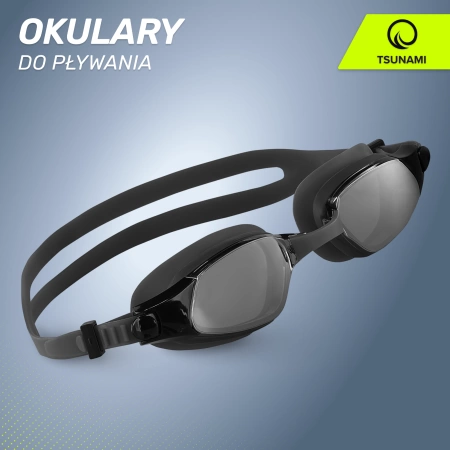 TSUNAMI úszószemüveg fekete