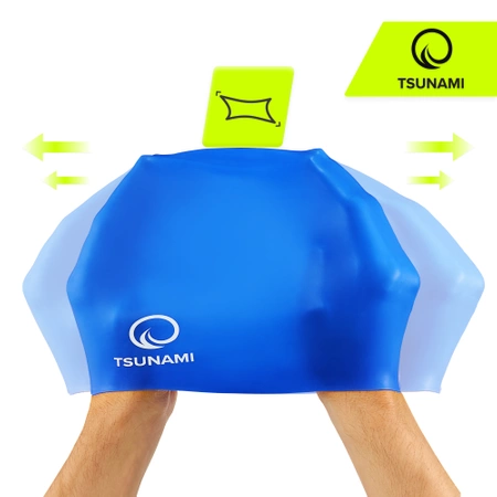 TSUNAMI PRO unisex úszósapka, kék