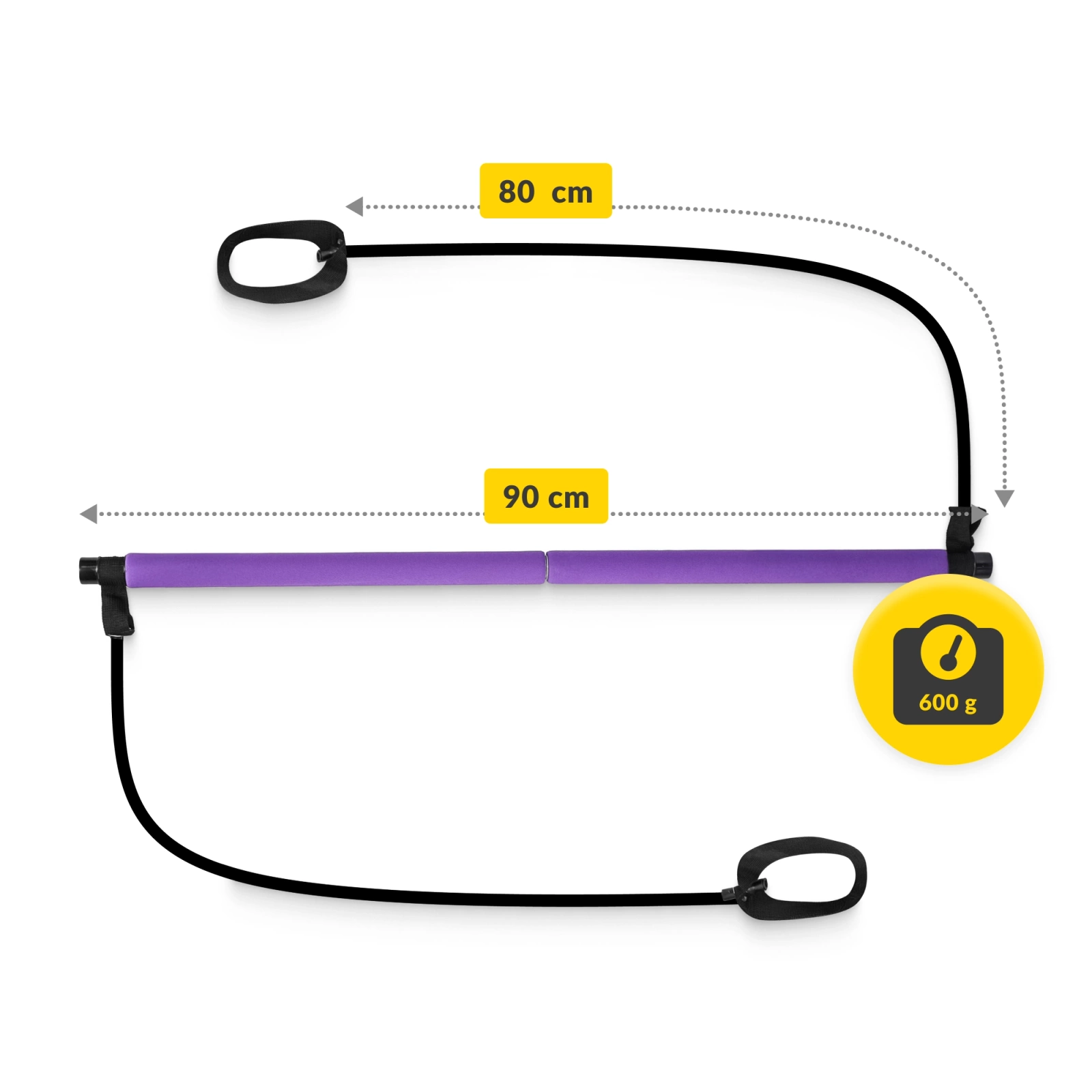 Drążek treningowy z ekspanderami