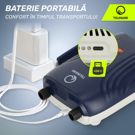 TSUNAMI akkumulátorral ellátott elektromos pumpa SUP deszkához