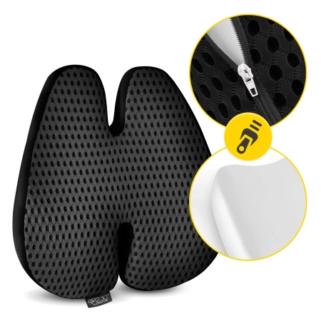 Ortopéd háttámaszpárna, fekete