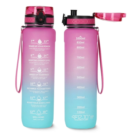 Gyermek kulacs, motivációs minta, 1 L, rózsaszín