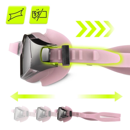 TSUNAMI úszószemüveg rózsaszín