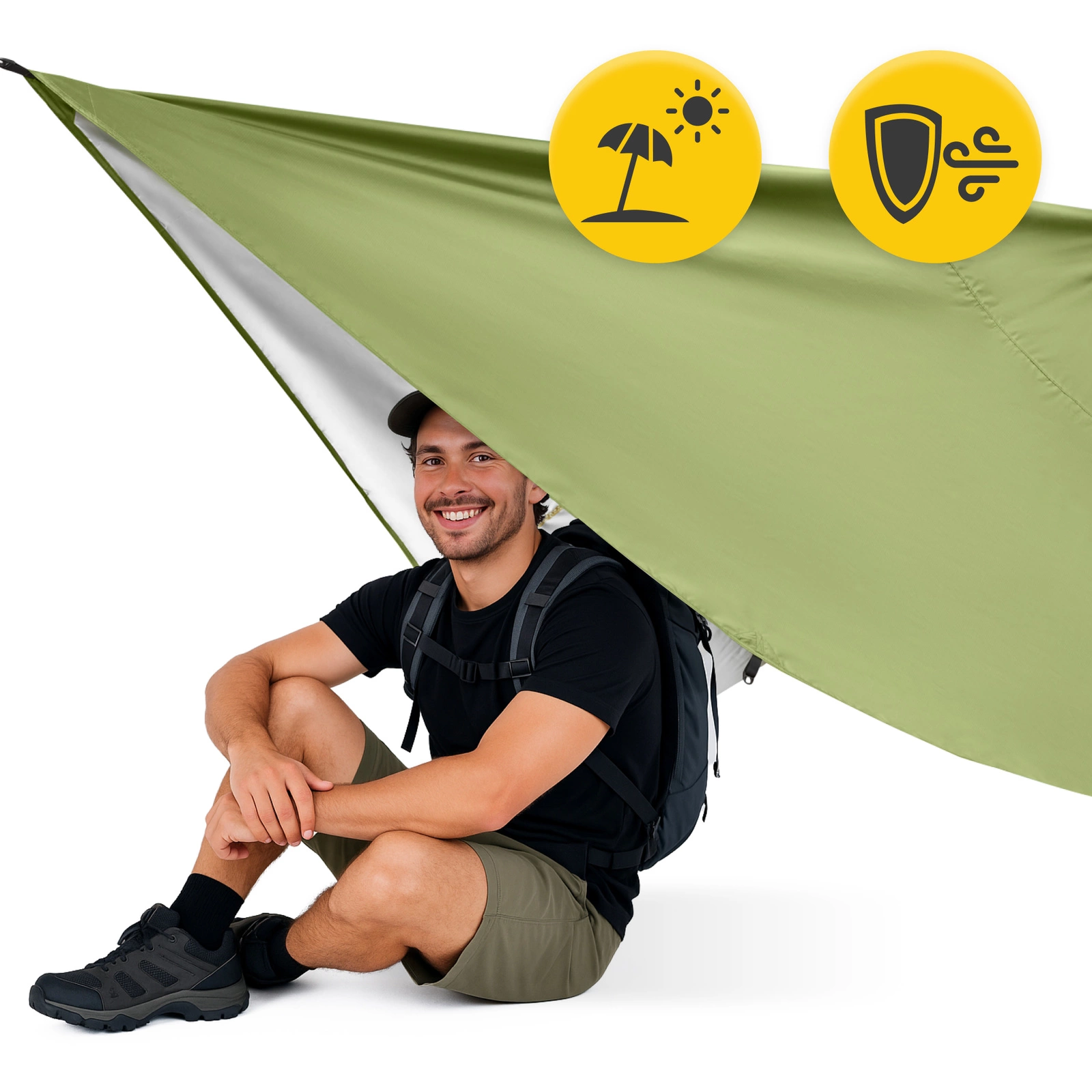 plachta wodoodporna biwakowa turystyczna