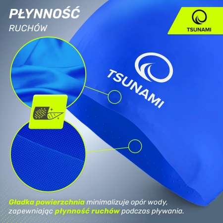 TSUNAMI unisex úszósapka, sötétkék