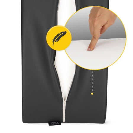 Formázott félhenger párna, fekete