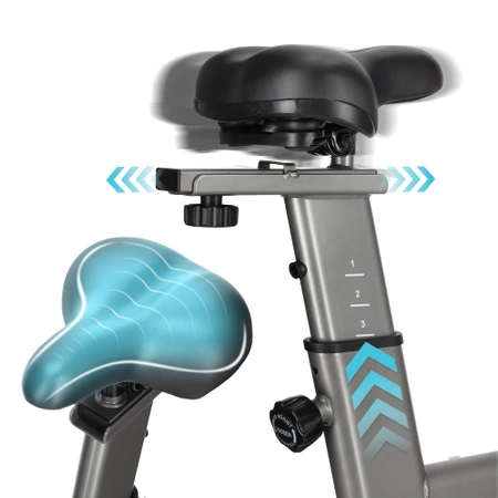 RACING spinning szobakerékpár, szürke