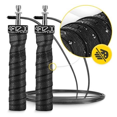 Súlyozott boksz ugrálókötél, 3 m, fekete