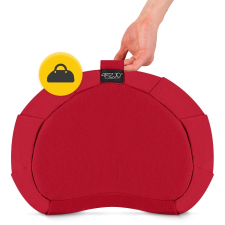 ZAFU félhold alakú meditációs párna, piros