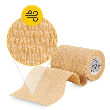 Öntapadó kötésrögzítő pólya, 4,5 m × 10 cm, bézs