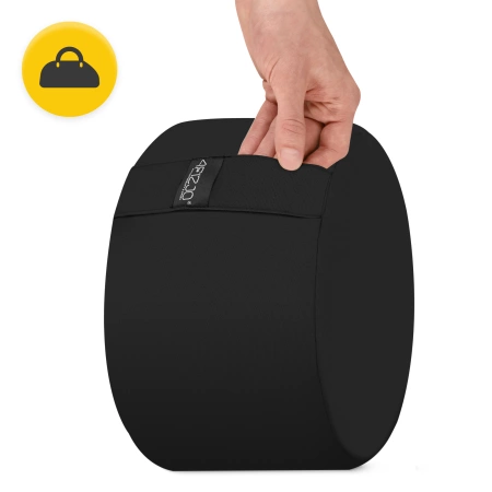 ZAFU kerek meditációs párna, fekete