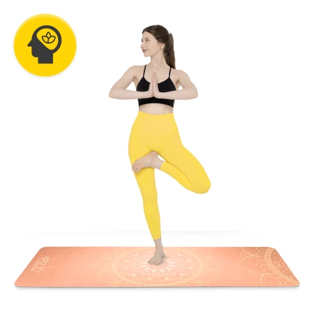 Velúros jóga- és tornaszőnyeg, 1,5 mm, narancssárga