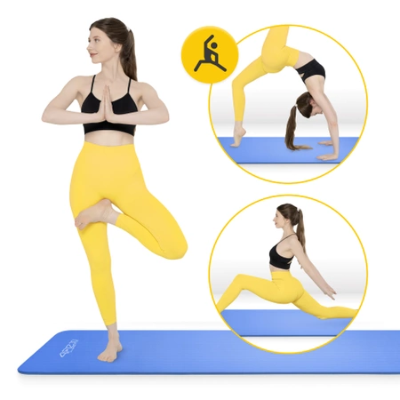 NBR jógaszőnyeg, 180 × 60 × 1,5 cm, sötétkék