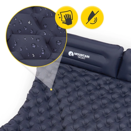 Mountain Goat kétszemélyes önfelfújódó túramatrac, sötétkék