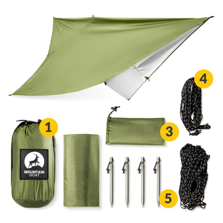 Vízálló turisztikai sátorponyva