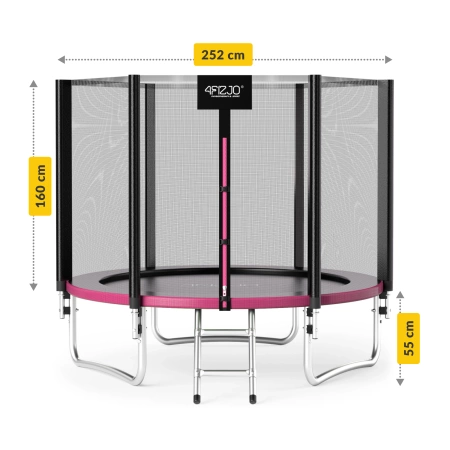 CLASSIC kerti gyerek trambulin, 252 cm, 8 láb