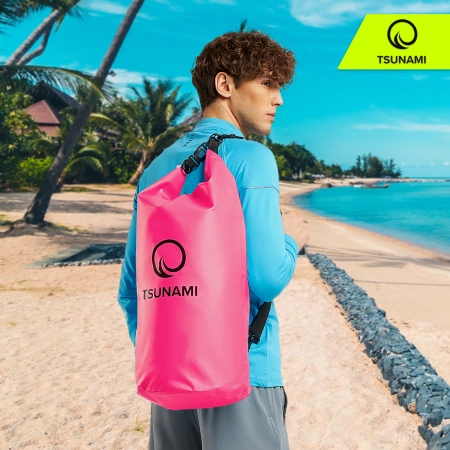 TSUNAMI vízálló zsák, 30 l, rózsaszín