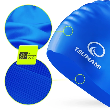 TSUNAMI PRO unisex úszósapka, kék