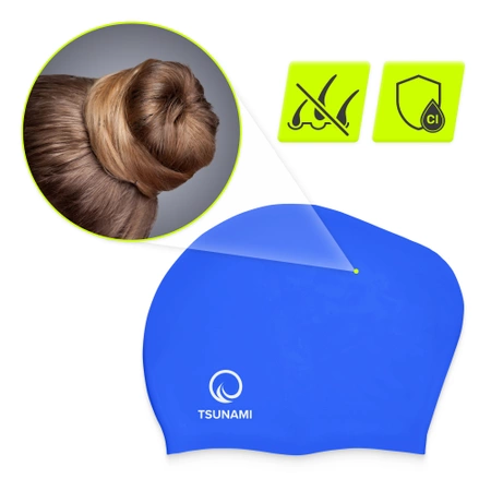 TSUNAMI unisex úszósapka, sötétkék