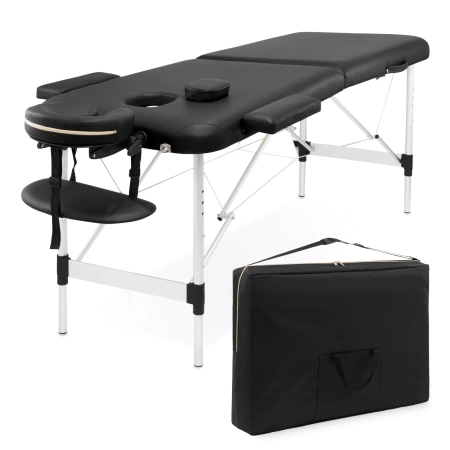 Alumínium masszázságy, 60 cm, fekete