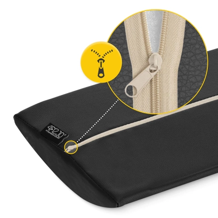 Ágyéktámasztó félhenger párna, fekete