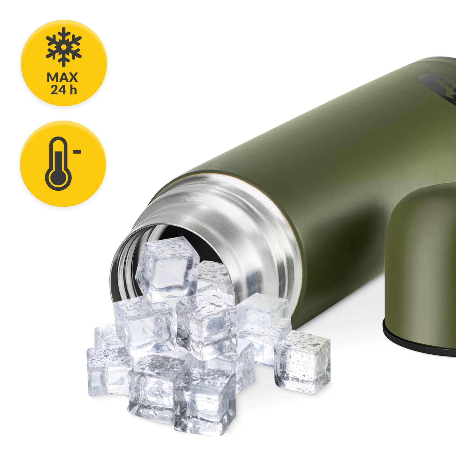 termos turystyczny stalowy zielony duzy