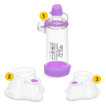 Inhalációs kamra, lila