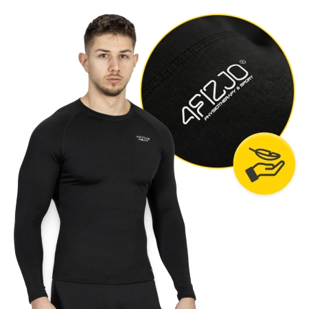 Unisex termikus hosszú ujjú póló – fekete, XL méret