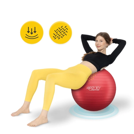 Felfújható gimnasztikai labda, 55 cm, piros