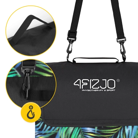 Szigeteléssel rendelkező piknik- és strandtakaró, 200 x 200 cm, pálmafa mintás