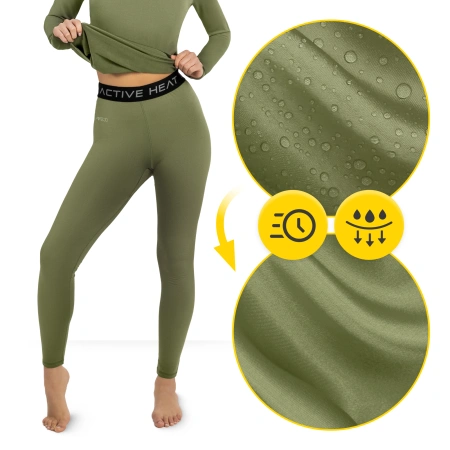 Unisex termikus nadrág - zöld, L méret