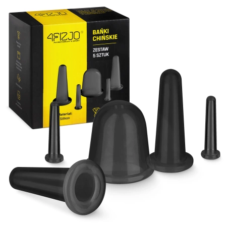 FACE+ szilikonköpöly készlet, 5 db, fekete