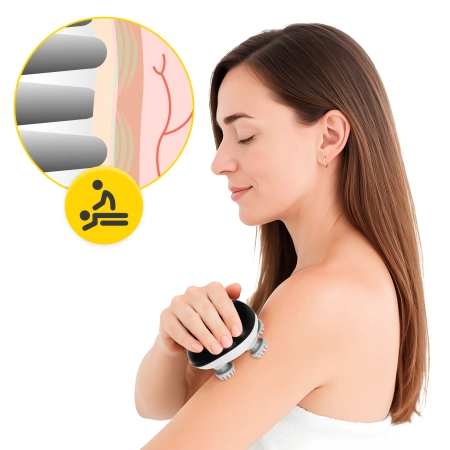 Elektromos vízálló fejmasszírozó, fekete