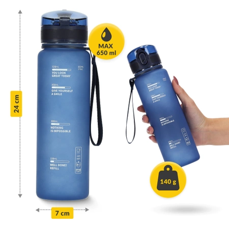 Sportkulacs, 650 ml, kék