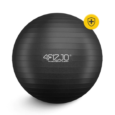 Felfújható gimnasztikai labda, 85 cm, fekete