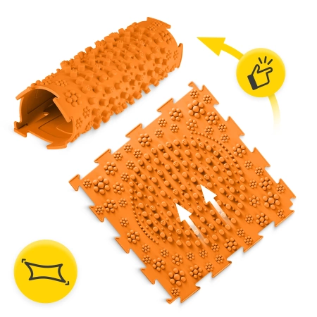 Ortopédiai érzékszervi puzzle szőnyeg gyermekeknek, 6 darab.