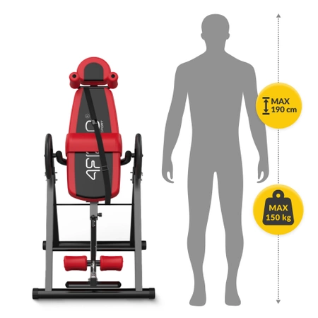 Gerincnyújtó inverziós pad, piros
