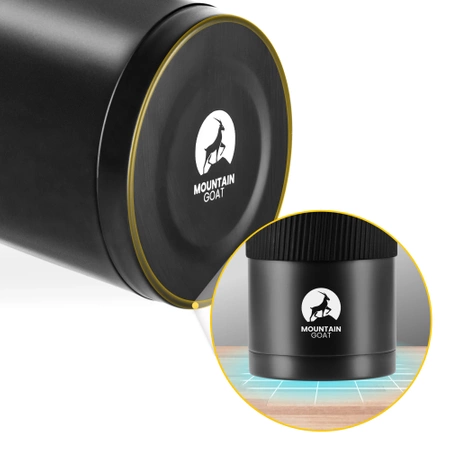 Rozsdamentes acél étkezési termosz, 1 l, fekete