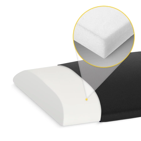 Ágyéktámasztó félhenger párna, fekete