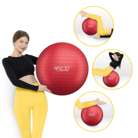 Felfújható gimnasztikai labda, 55 cm, piros