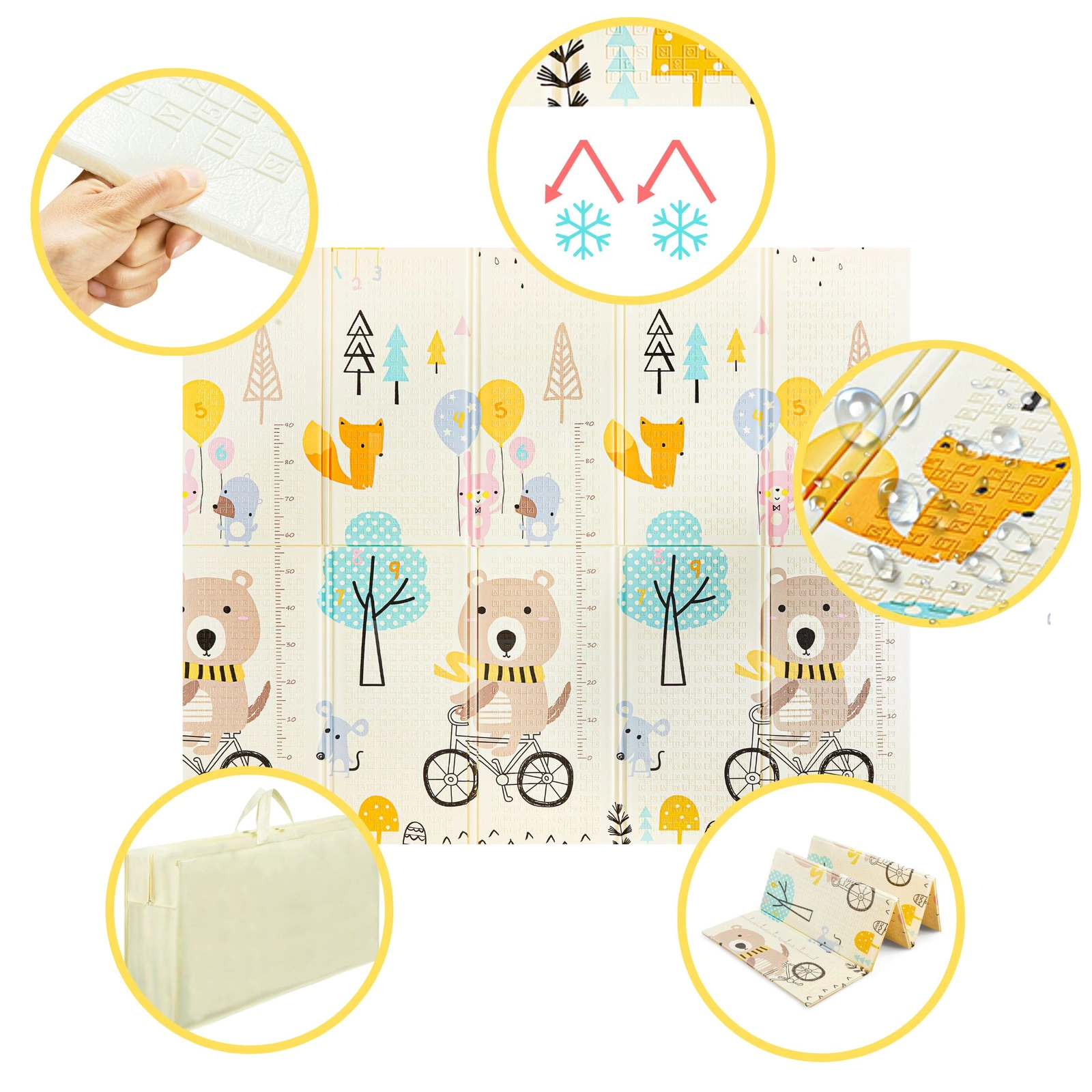 skladana mata edukacyjna dla niemowlat