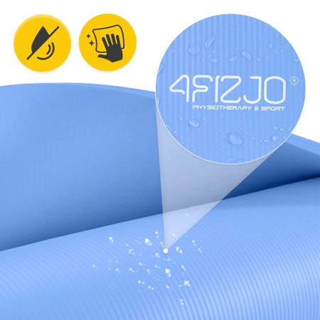 NBR torna- és jógaszőnyeg, 180 × 60 × 1 cm, kék